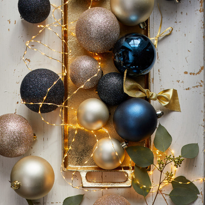 Decoris Kerstballen - 26x st - goud - 6-8-10 cm