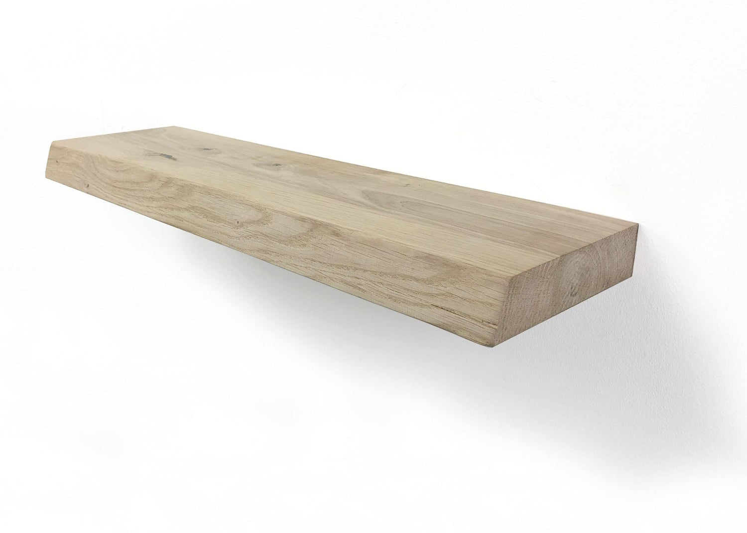 Woodbrothers Zwevende wandplank eiken boomstam 100x15cm