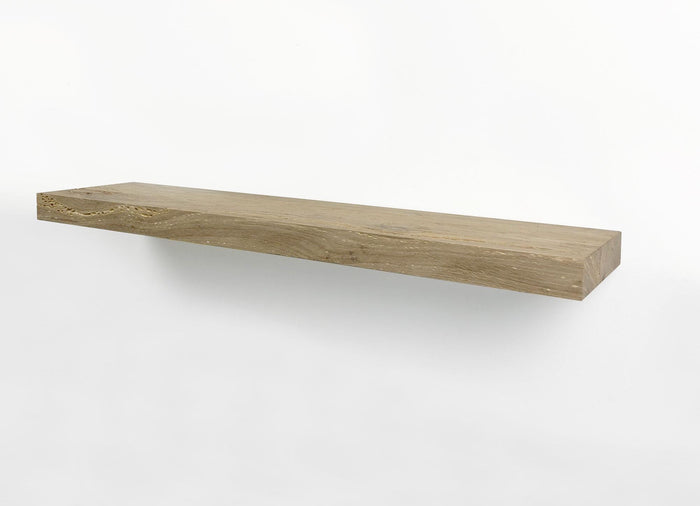 Woodbrothers Zwevende wandplank oud eiken recht 80x20cm