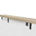 Woodbrothers Eiken wandplank massief recht 100cm op 20cm diepe dragers