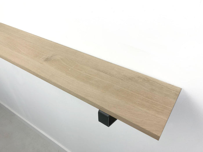Woodbrothers Eiken 18mm wandplank recht 120cm + 30cm diepe dragers