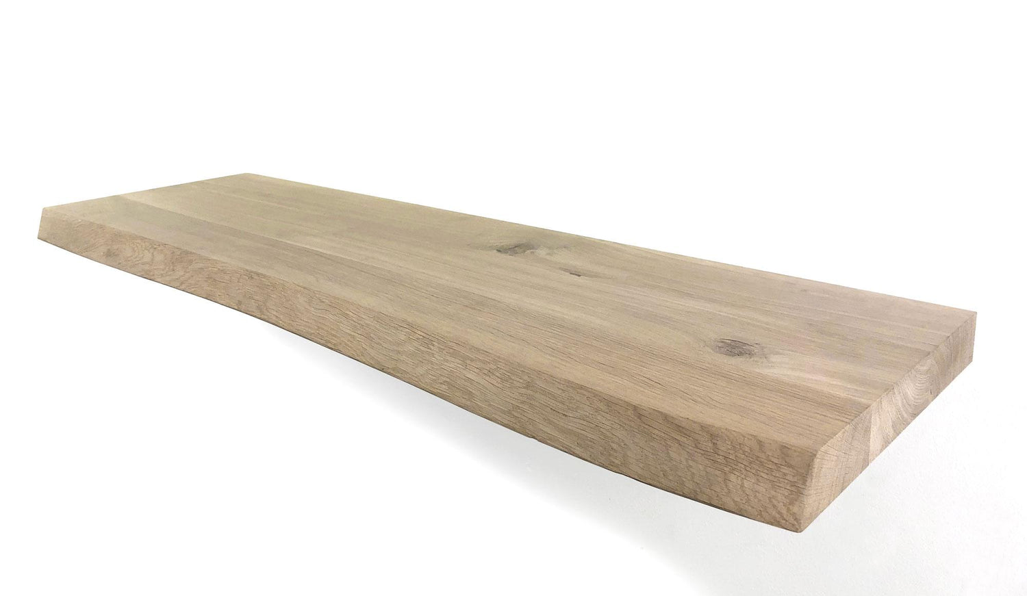 Woodbrothers Zwevende wandplank eiken boomstam 100x30cm