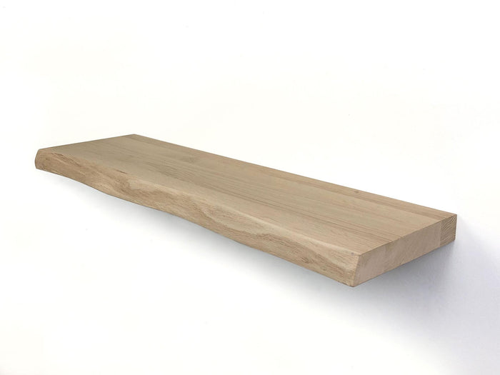 Woodbrothers Zwevende wandplank eiken boomstam 50x20cm