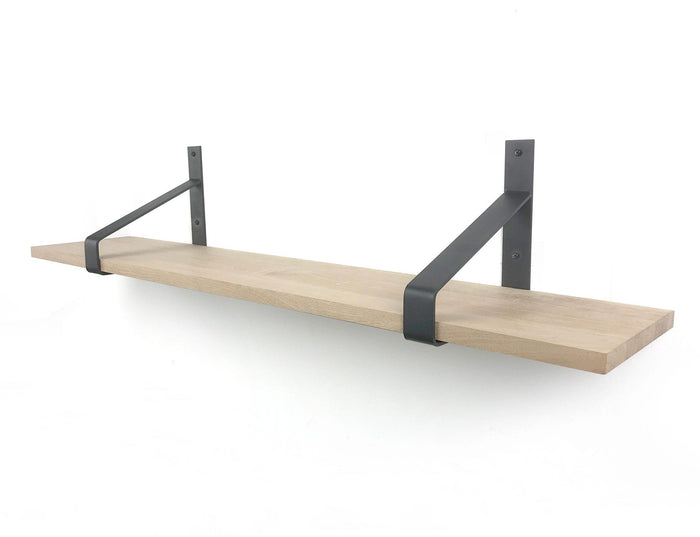 Woodbrothers Eiken 18mm wandplank recht 90x20cm + dragers