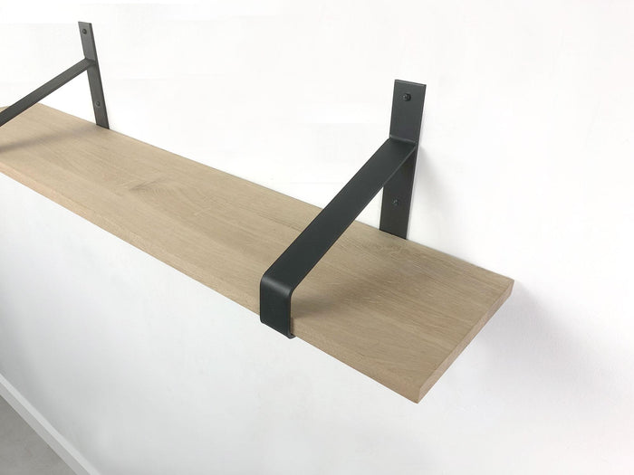 Woodbrothers Eiken 18mm wandplank recht 90x20cm + dragers