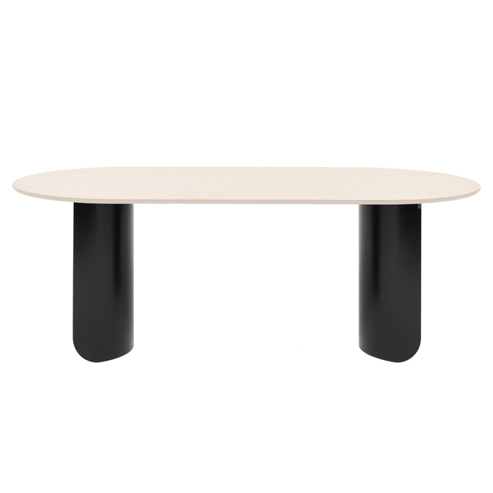 FÉST Plateau eettafel 200x90 zwart sand blad
