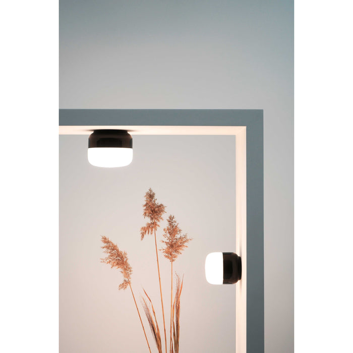 Ifö Electric Ohm 140|115 plafond-en wandlamp LED porselein IP44 Zwart