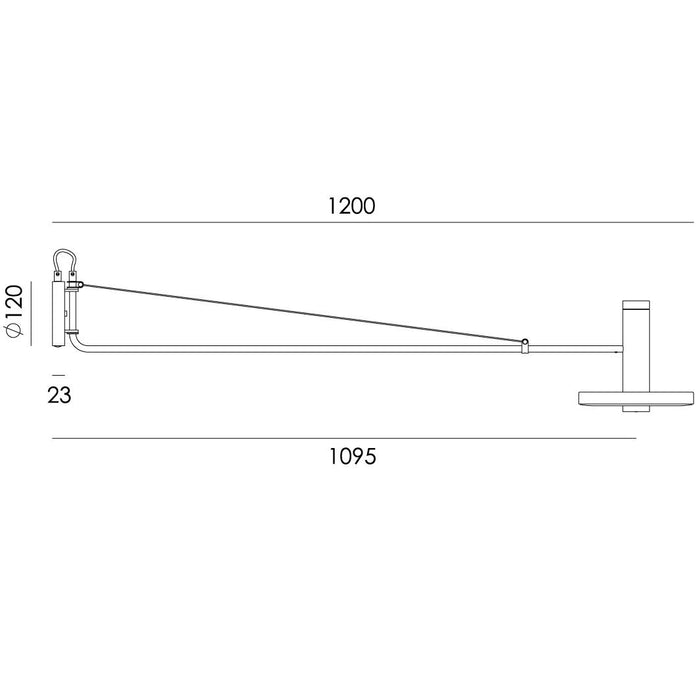 Beads 120 wandlamp LED met stekker zwart