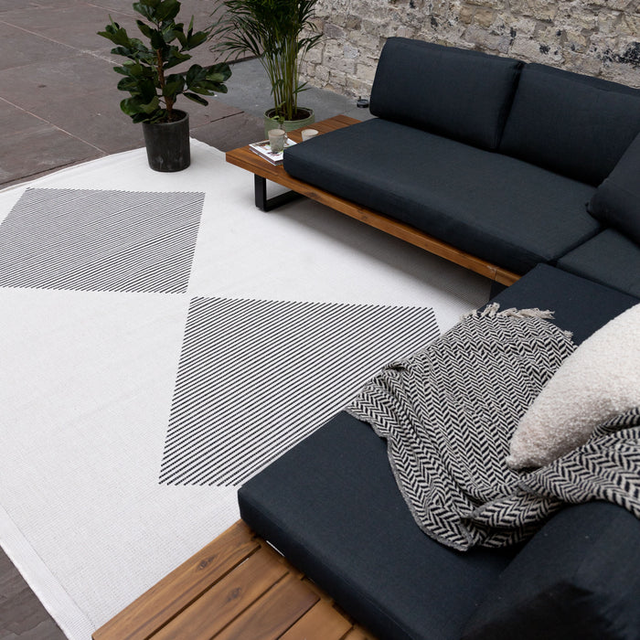 Eva Interior Buitenkleed Kite Zwart  160x230cmm