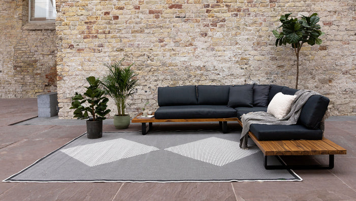 Eva Interior Buitenkleed Kite Zwart  160x230cmm