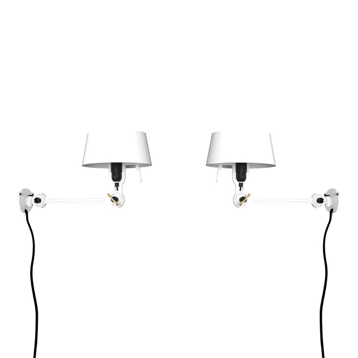 Bolt Bed Underfit wandlamp met stekker set van 2 Pure White