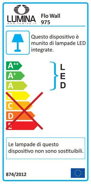 Lumina Flo Wall wandlamp LED 2700K geel