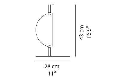 Oluce Superluna tafellamp LED koper