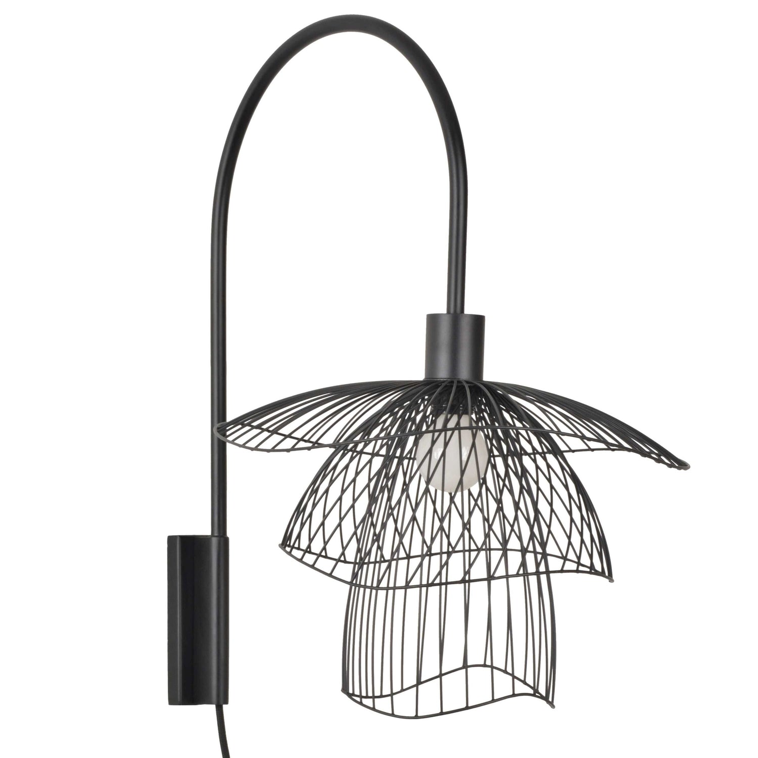 Papillon wandlamp zwart