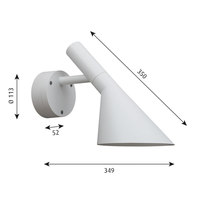 AJ 50 Outdoor wandlamp LED V3 grijs