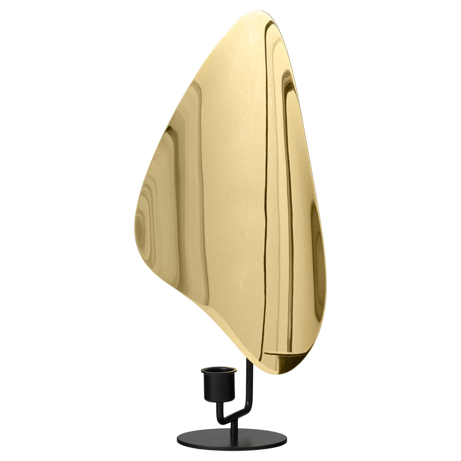 Audo Copenhagen Flambeau kandelaar large Black|Polished Brass