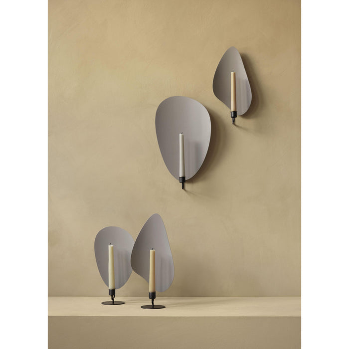 Audo Copenhagen Flambeau kandelaar large Black|Polished Brass