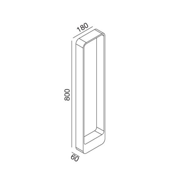 Wever & Ducre Tape 8.0 vloerlamp LED donkergrijs 3000K