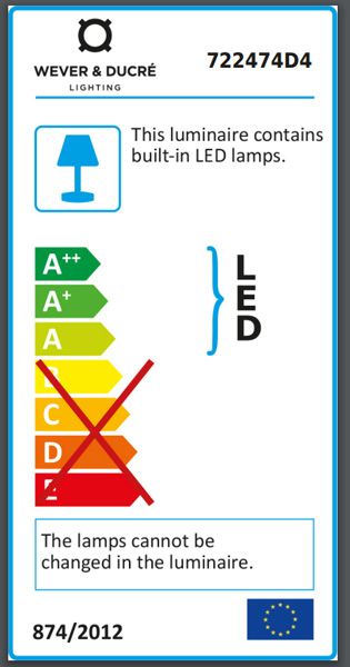 Wever & Ducre Tape 8.0 vloerlamp LED donkergrijs 3000K