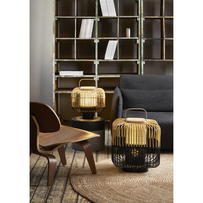 Forestier Bamboo square tafellamp small white