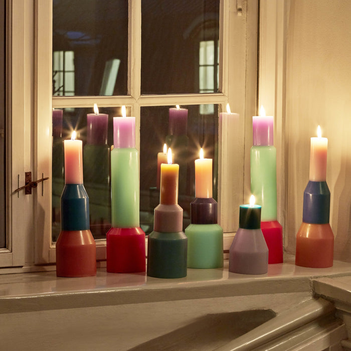 HAY Pillar Kaars L - Lime Yellow