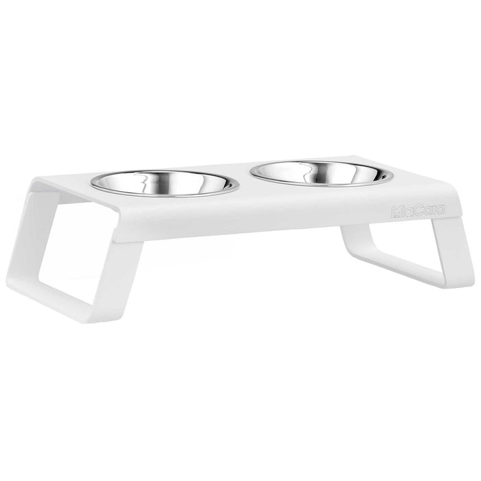 Desco kattenvoerbak aluminium wit