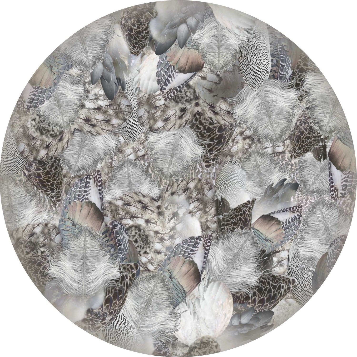 Moooi Carpets Dodo Pavone vloerkleed Ø250 polyamide grijs