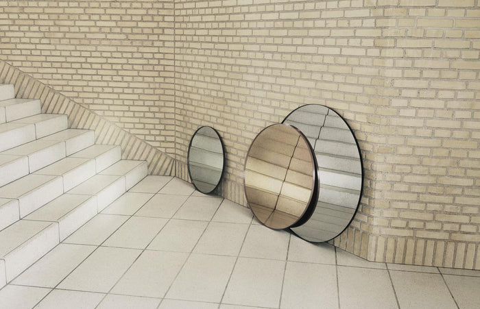 Circum spiegel Ø90 transparant|taupe