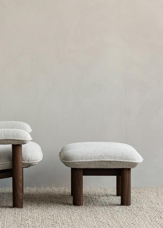 Audo Copenhagen Brasilia voetenbank donker eiken Sheepskin Root