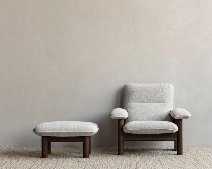 Audo Copenhagen Brasilia voetenbank donker eiken Sheepskin Root