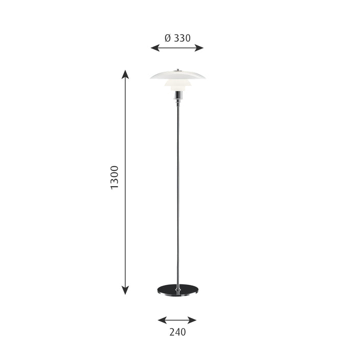 Louis Poulsen PH 3,5-2,5 vloerlamp zwart gemetaliseerd