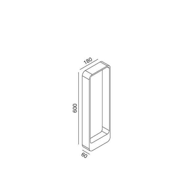 Wever & Ducre Tape 6.0 vloerlamp LED donkergrijs 3000K