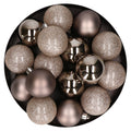 Cosy & Trendy Kerstballen - 12x - champagne - 6 cm - kunststof