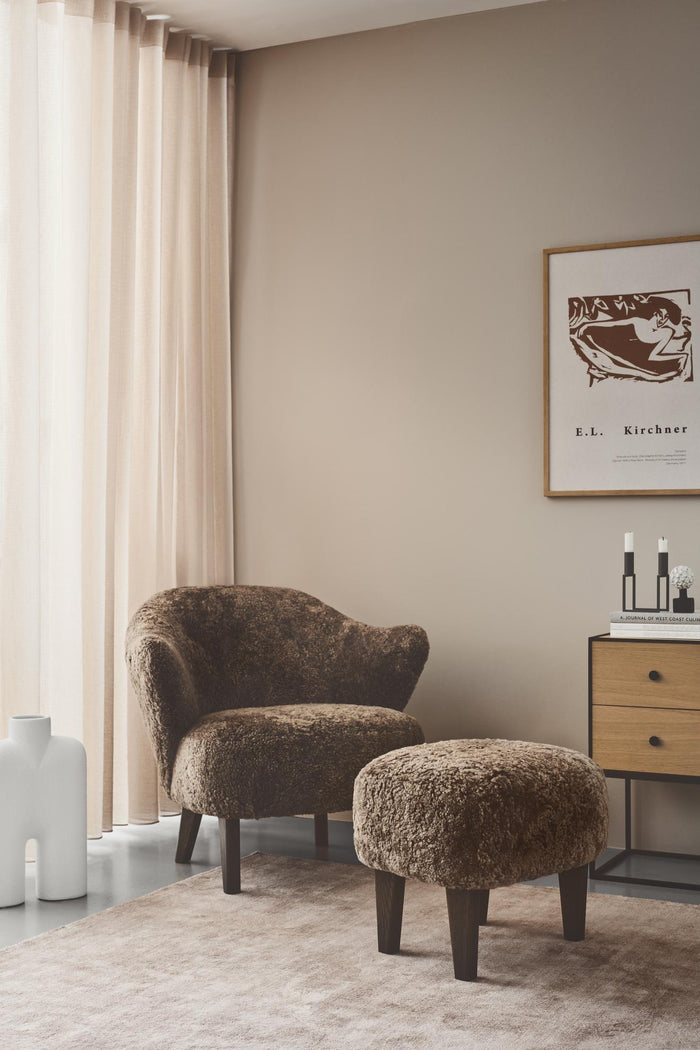 Audo Copenhagen Ingeborg voetenbank naturel eiken Grand Mohair 2600