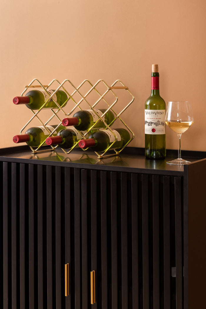 present time - Wijnrek Diamonds - Goud - 40,5x15,5x27,5cm