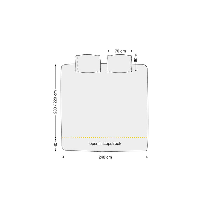 Beddinghouse Organic Basic Dekbedovertrek 240 x 200/220 cm - Zand