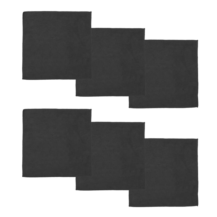 DDDDD microvezeldoek Billie - 30x30 cm - Black - 6 stuks