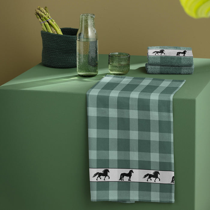 DDDDD theedoek Shanti - 60x65 cm - Green - 6 stuks