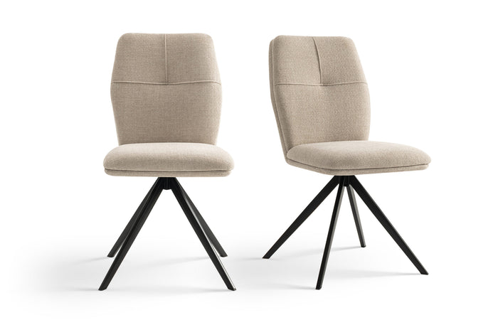 Furnihaus Eetkamerstoelen set van 2 - Emma - Beige - Stof