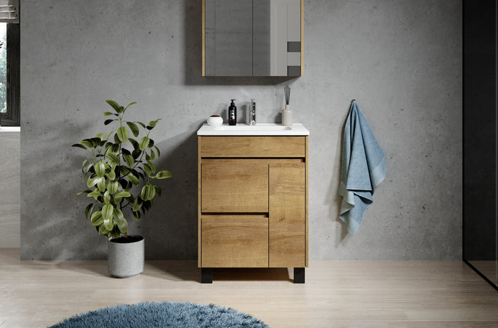 Badplaats Badkamermeubel Set Salzburg 60 cm - Eiken - Badmeubel