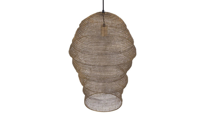 PTMD Miko Brass iron wired hanging lamp see through L