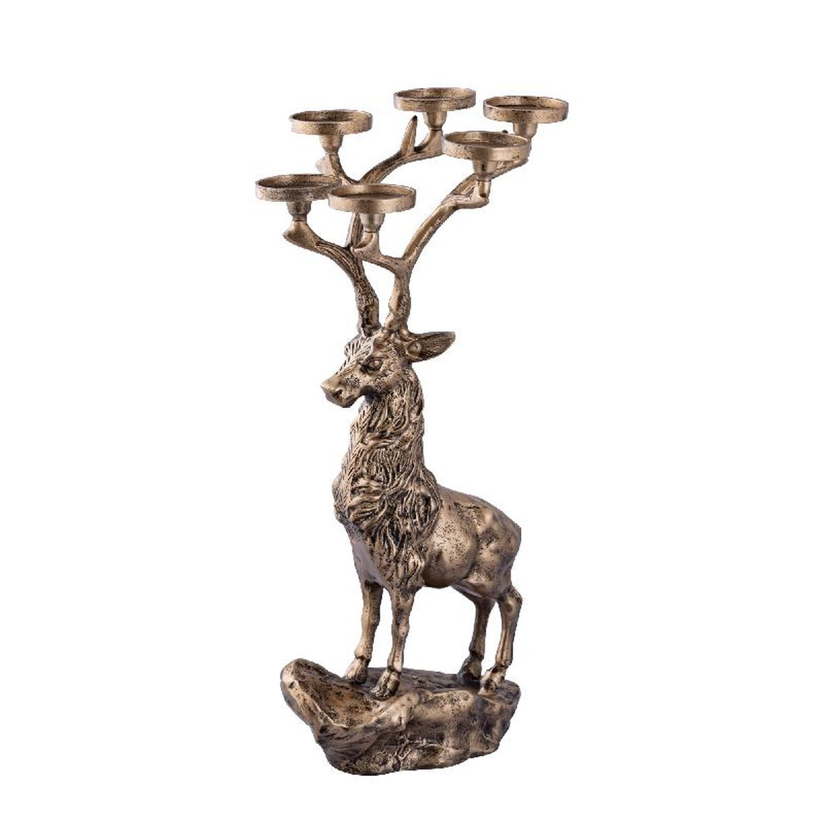 PTMD Kandelaar Dixon - 30x35x70 cm - Aluminium - Messing