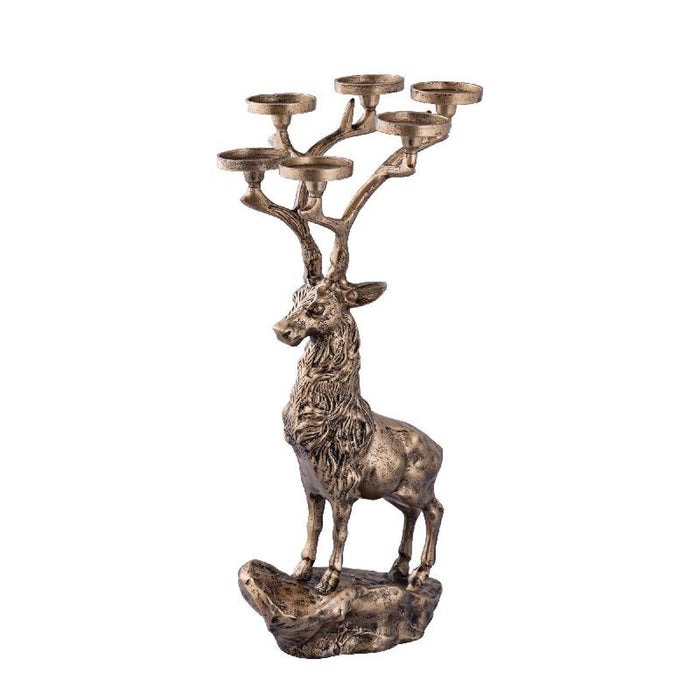 PTMD Kandelaar Dixon - 30x35x70 cm - Aluminium - Messing