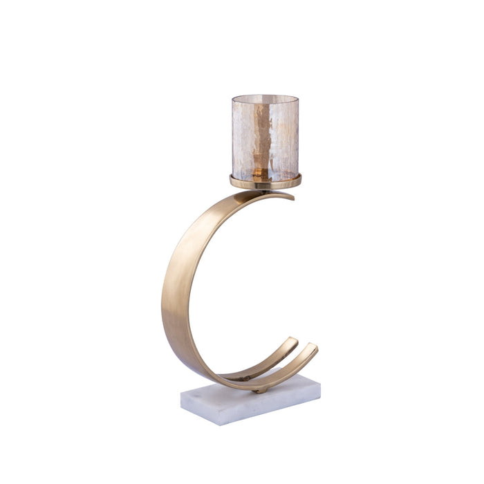 PTMD Kandelaar Cailey - 26x10x47 cm - Aluminium - Goud