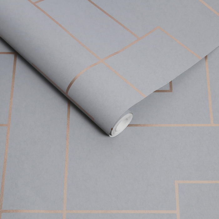 Graham & Brown vliesbehang Primo Grey grijs