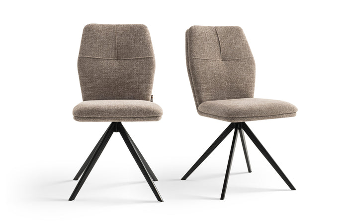 Furnihaus Eetkamerstoelen set van 2 - Emma - Taupe - Stof
