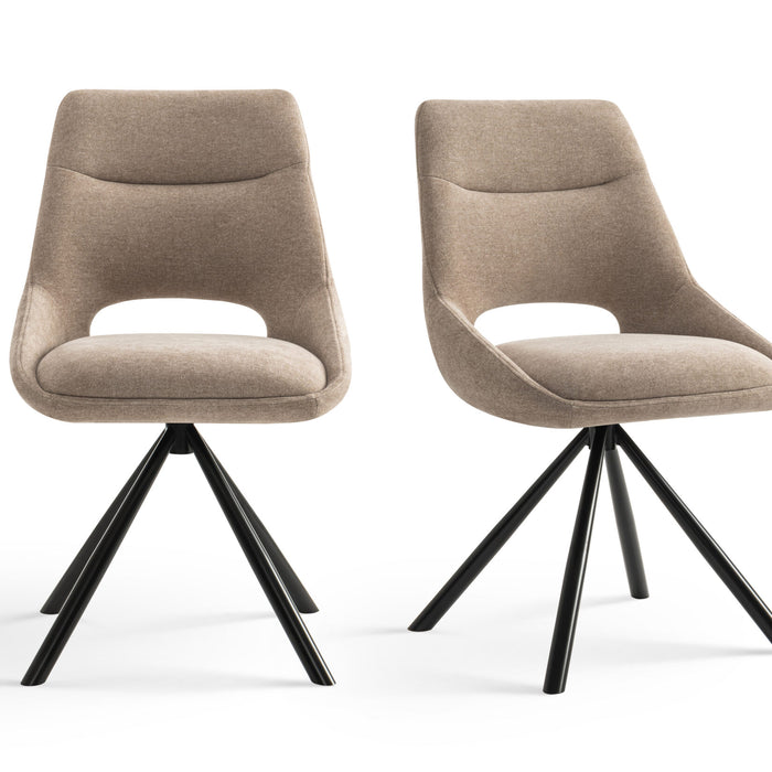 Furnihaus Eetkamerstoelen set van 2 - Tosca - Taupe - Stof