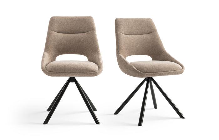 Furnihaus Eetkamerstoelen set van 2 - Tosca - Taupe - Stof