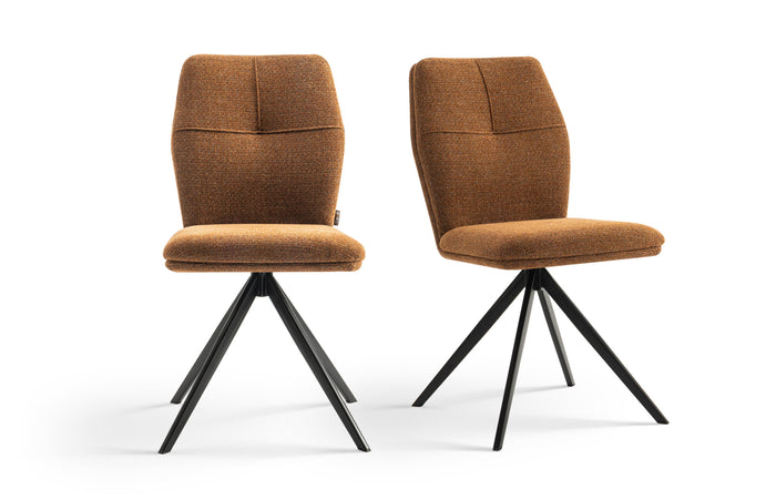 Furnihaus Eetkamerstoelen set van 2 - Emma - Oker Geel - Stof