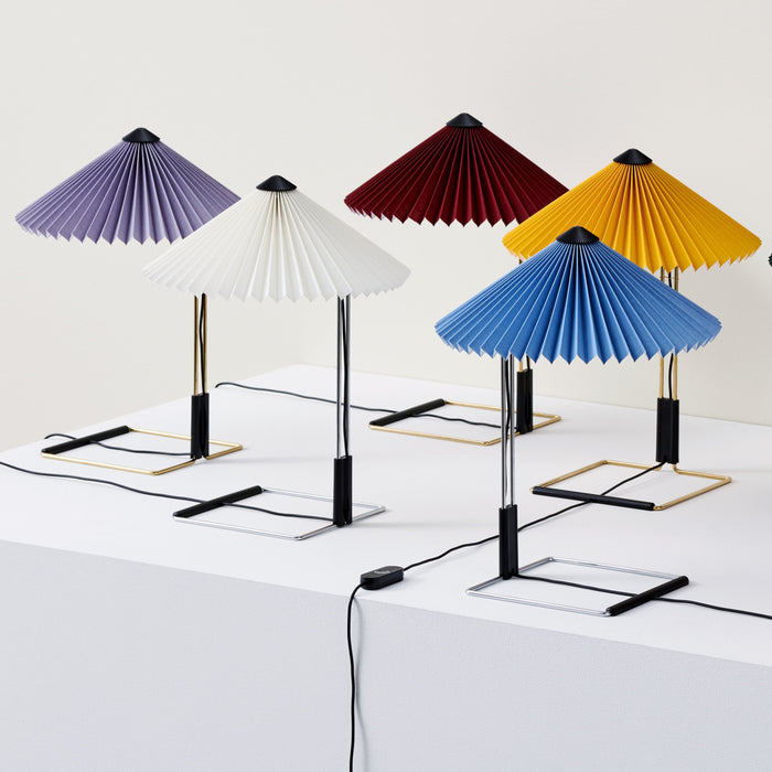 HAY Matin Tafellamp Mirror Base H 38 cm - Wit